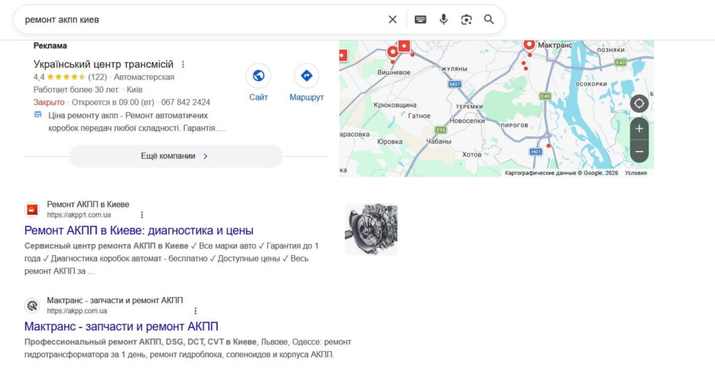 Результаты SEO кейса